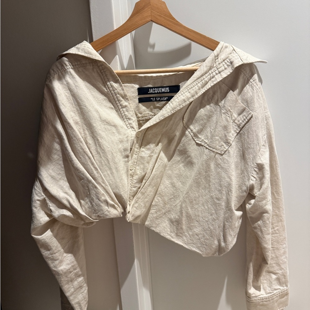 Jacquemus Beige Cropped Blouse